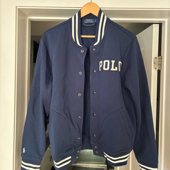 Polo Ralph Lauren Varsity Jacket - Navy Blue - Size M - Picture 1 of 3